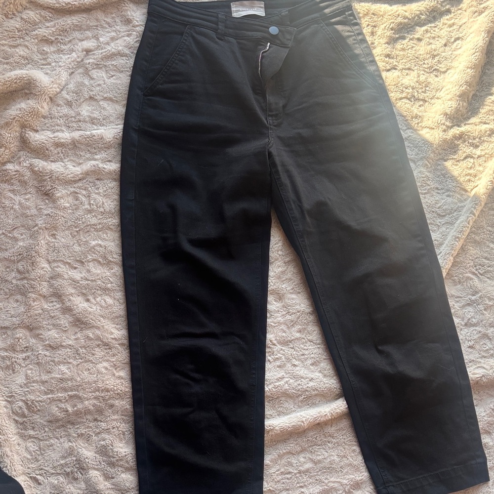 Everlane straight leg crop twill